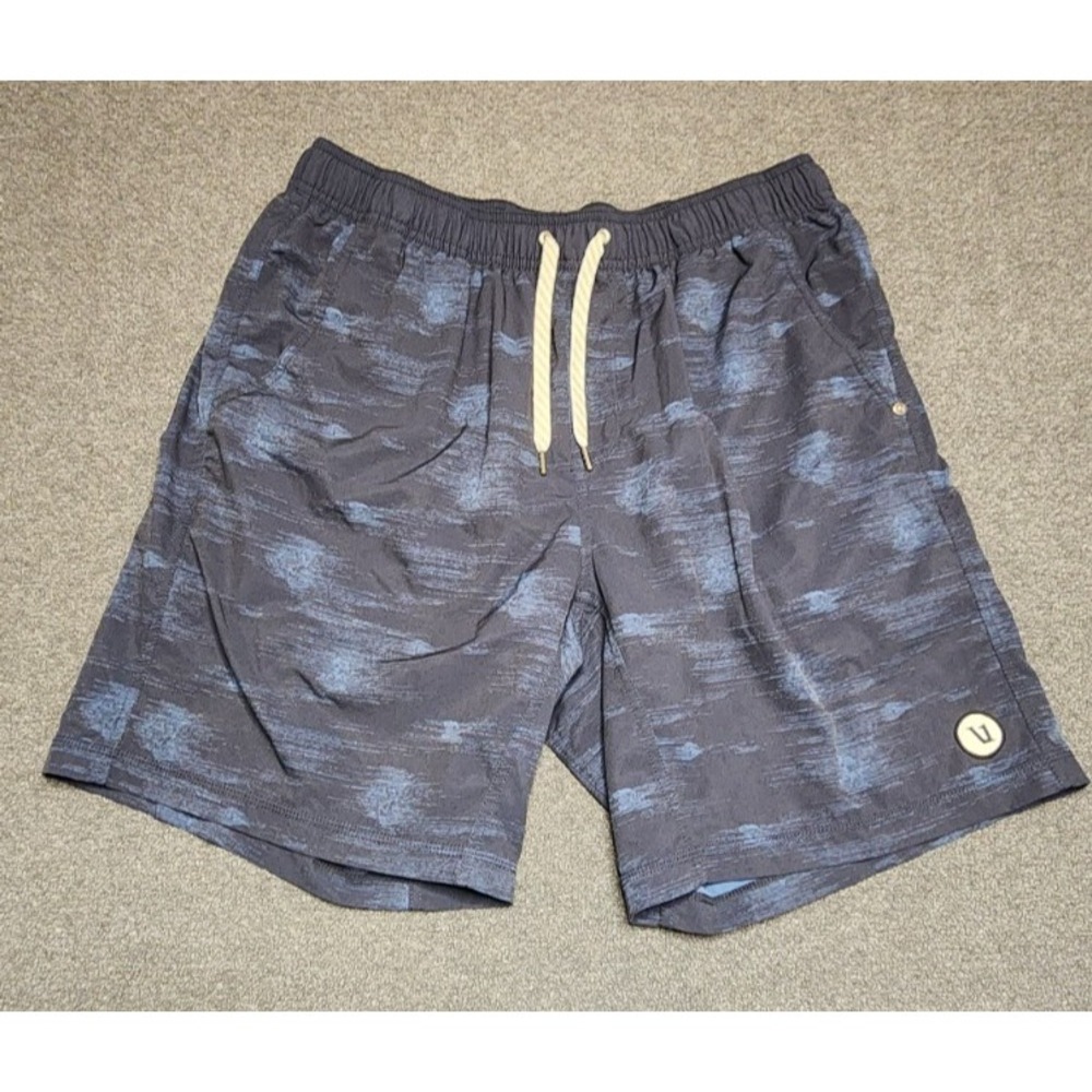 Vuori Men's Kore Shorts Lined Blue/Black Design Size 30